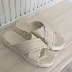 UGG Women's Cream Slide Sandals